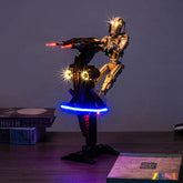 Star Wars Battle Droid 75428 Light-up robot model on a stand with glowing